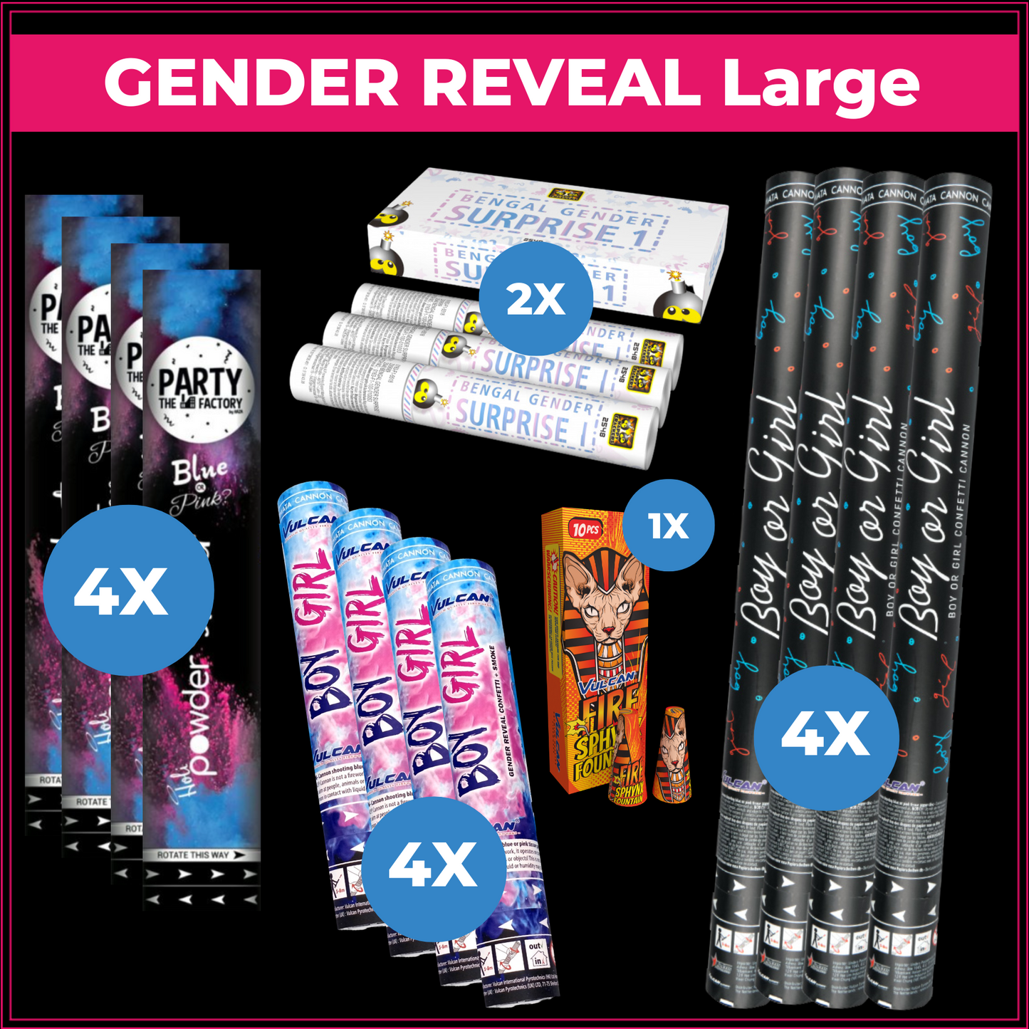 GENDER REVEAL pakket Large