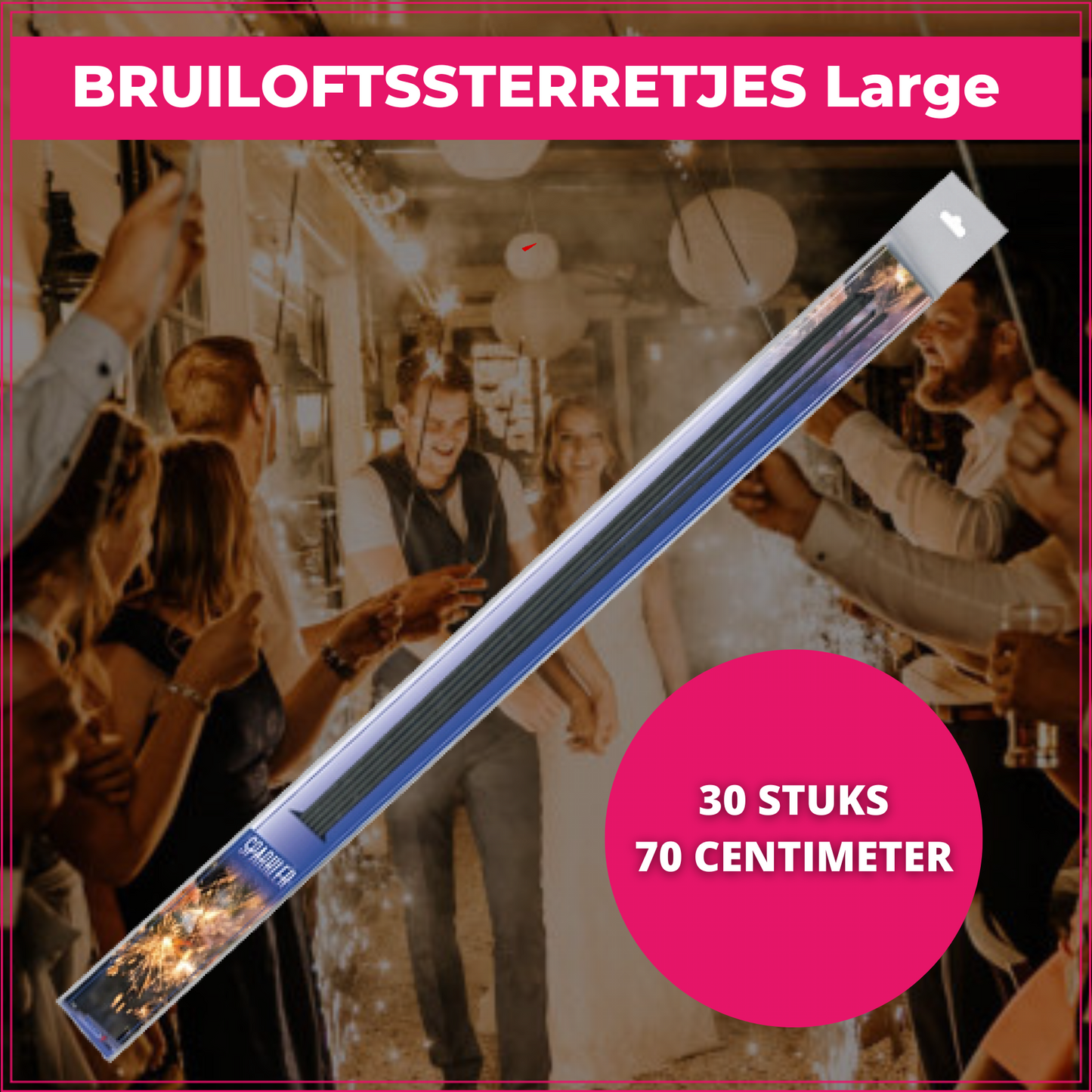 Bruiloftssterretjes 70cm [Pakket LARGE - 30 stuks]