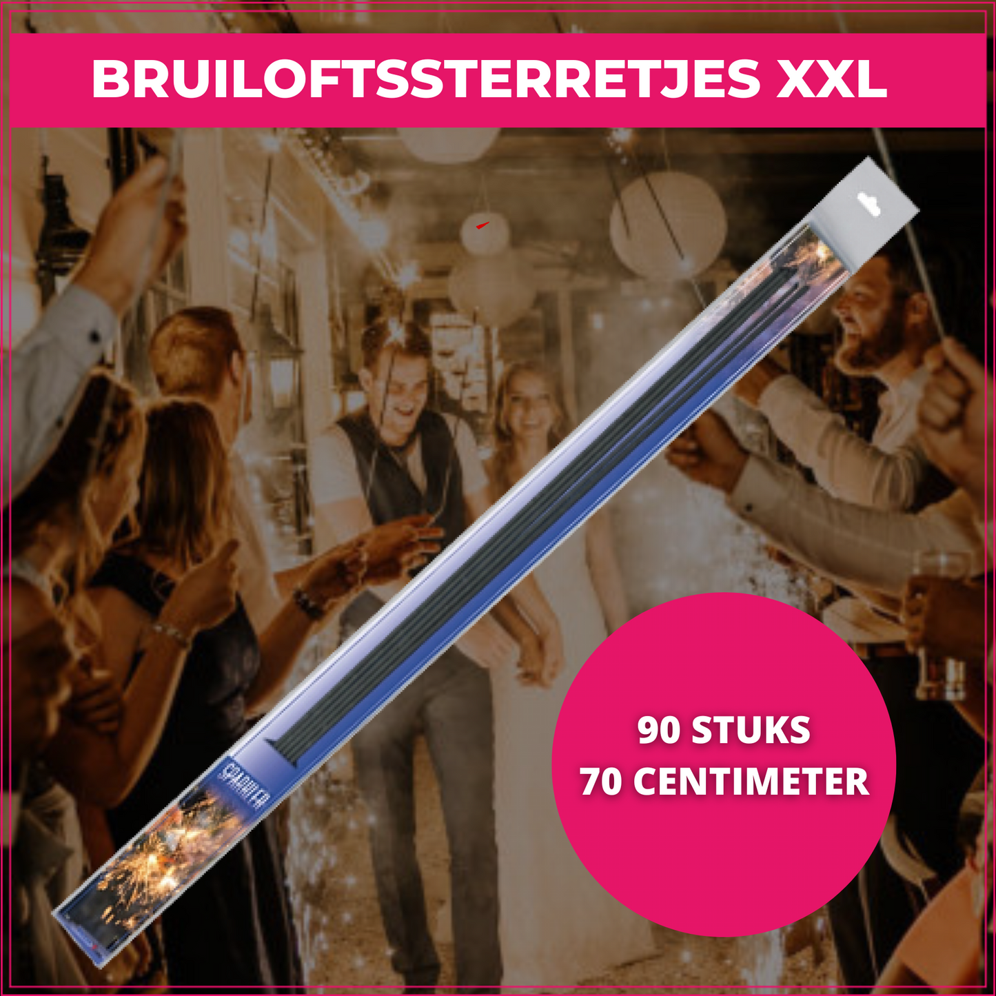 Bruiloftssterretjes 70cm [Pakket XXL - 90 stuks]
