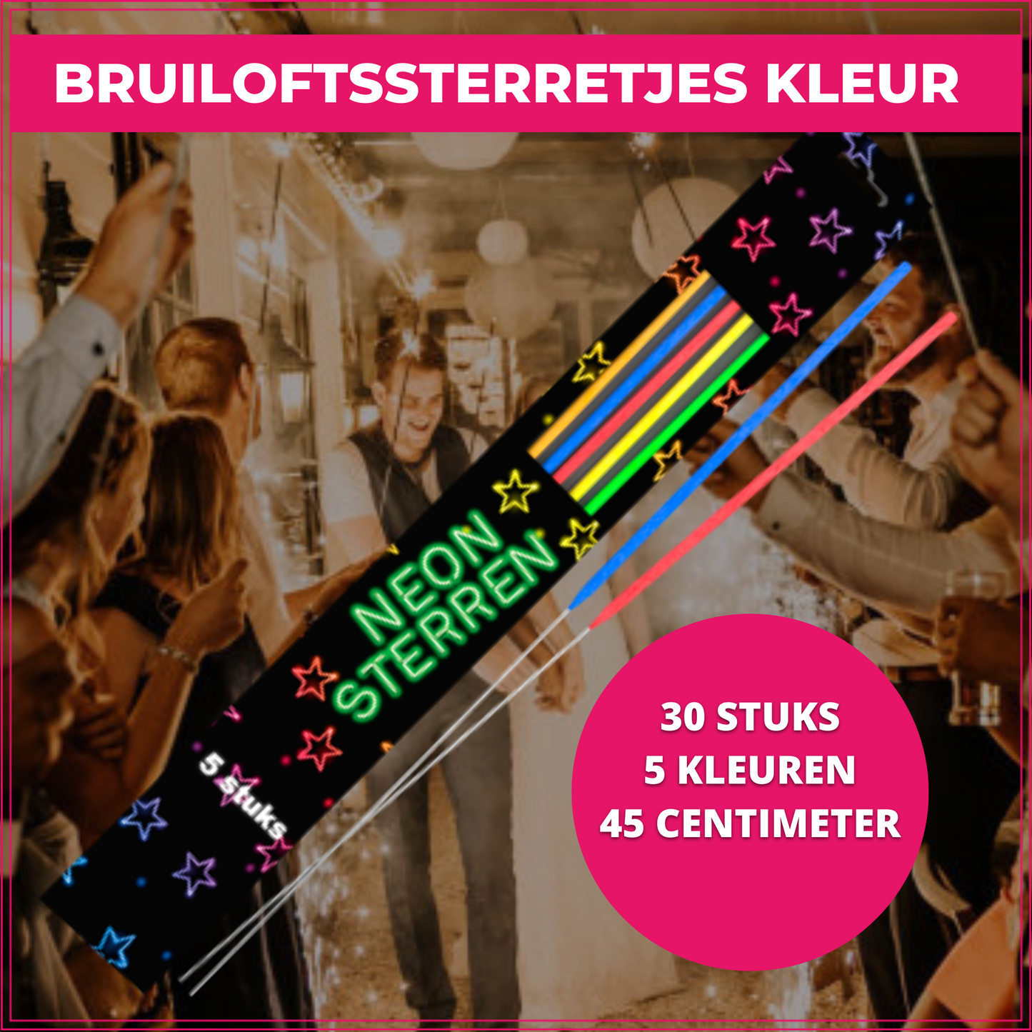Bruiloftssterretjes KLEUR [30 stuks!]