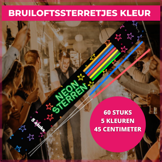 Bruiloftssterretjes KLEUR [60 stuks!]