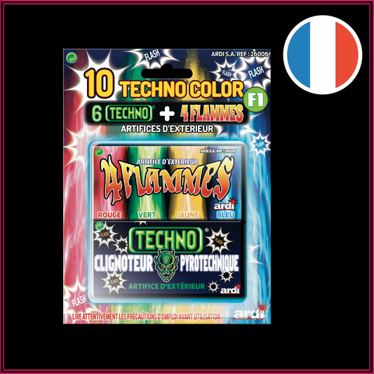 10 Techno Color blister