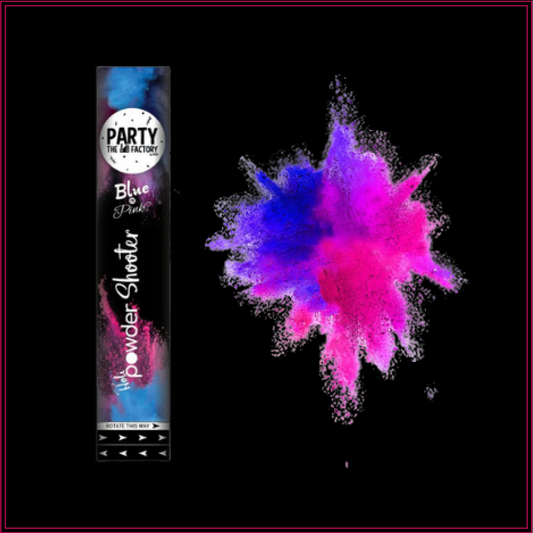 Poedershooter Gender Reveal Blauw 30cm