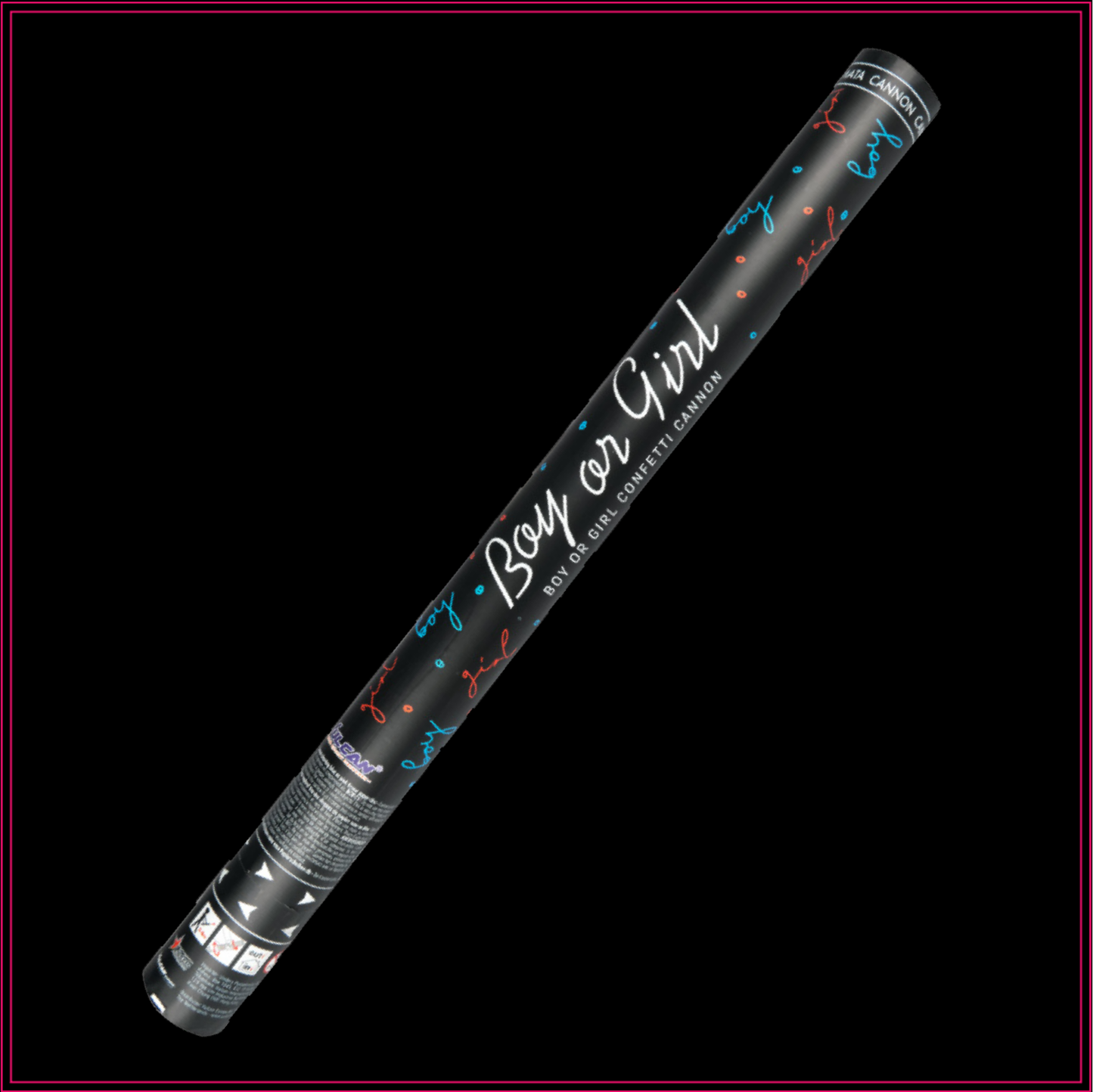 Gender reveal confettishooter XL 60cm Blauw
