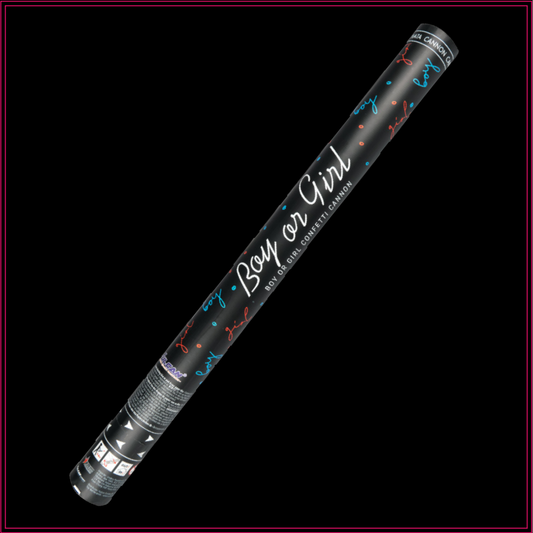 Gender reveal confettishooter XL 60cm Blauw