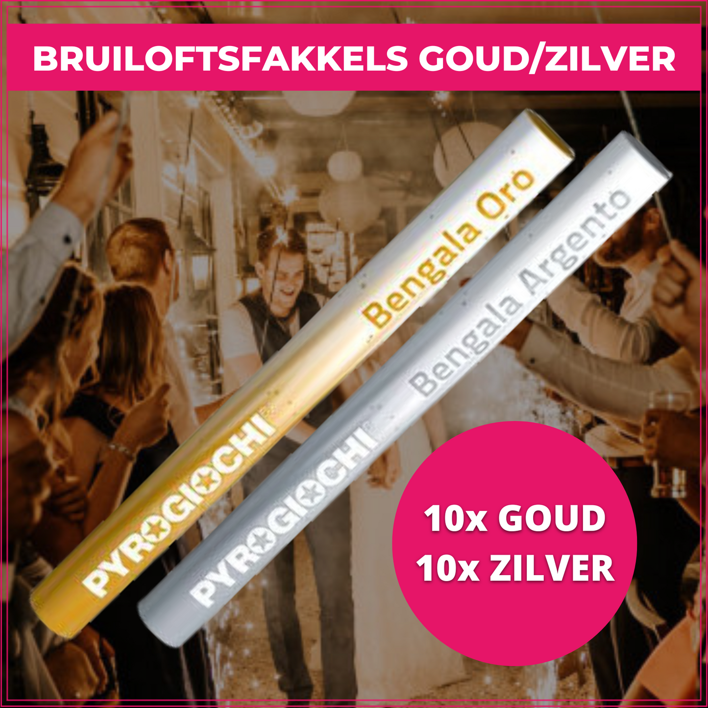 Bruiloftsfakkels [GOUD & ZILVER]